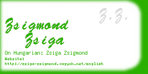 zsigmond zsiga business card